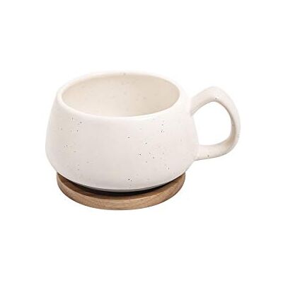 My Life Handmade 63771 accessoire crèmekleurige mok met onderzetter, beker, keramisch My Life Handmade 63771 accessoire crèmekleurige mok met onderzetter, beker, keramisch