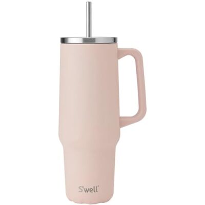 S'well Tumbler XL, Herbruikbare Drinktrommel met Rietje, Drielagige Roestvrijstalen fles, Houdt drankjes 50 uur warm en 10 uur koud, 1180 ml, Himalayazout S'well Tumbler XL, Herbruikbare Drinktrommel met Rietje, Drielagige Roestvrijstalen fles, Houdt drankjes 50 uur warm en 10 uur koud, 1180 ml, Himalayazout