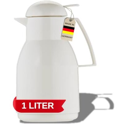 Helios Top Push Geïsoleerde Ketel - Wit - 1L - Geïsoleerde Ketel Helios Top Push Geïsoleerde Ketel - Wit - 1L - Geïsoleerde Ketel