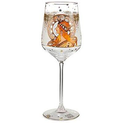 Goebel Wijnglas Artis Orbis sterrenbeeld van Alphonse Mucha van glas, grootte: 8,5x8,5x25 cm, 66-926-64-1 Goebel Wijnglas Artis Orbis sterrenbeeld van Alphonse Mucha van glas, grootte: 8,5x8,5x25 cm, 66-926-64-1