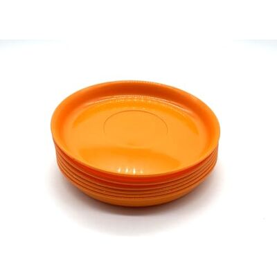 Kimmel Borden 14 cm 6 stuks in set herbruikbare oranje dinerborden plastic servies feestservies kinderservies Kimmel Borden 14 cm 6 stuks in set herbruikbare oranje dinerborden plastic servies feestservies kinderservies