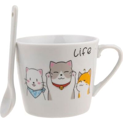 lachineuse Happy kattenmok – de 3 katten – collectie Life – inhoud: lachineuse Happy kattenmok – de 3 katten – collectie Life – inhoud: