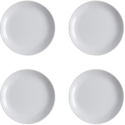 Luminarc Diwali Granit Set 4 dessertborden opaal grijs 19 cm grijs Luminarc Diwali Granit Set 4 dessertborden opaal grijs 19 cm grijs