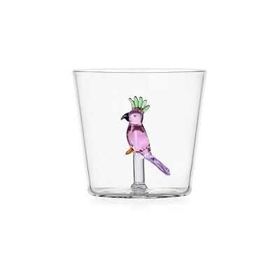 Ichendorf Milano Tumbler Pink Kakadu, collectie Talking Trees, 30 cl, borosilicaatglas, handgemaakt Ichendorf Milano Tumbler Pink Kakadu, collectie Talking Trees, 30 cl, borosilicaatglas, handgemaakt