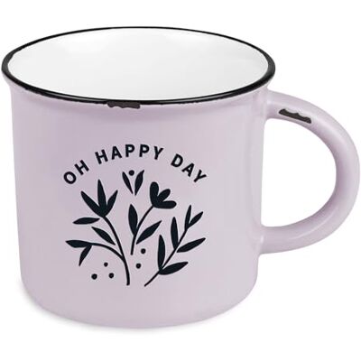 Grafik Werkstatt Grafik-Werkstatt Vintage Keramische mok om cadeau te geven Oh Happy Day Grafik Werkstatt Grafik-Werkstatt Vintage Keramische mok om cadeau te geven Oh Happy Day