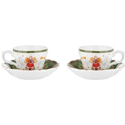 Kasanova Koffiekopjes Set - Kerstdecoratie - 90ml Kasanova Koffiekopjes Set - Kerstdecoratie - 90ml