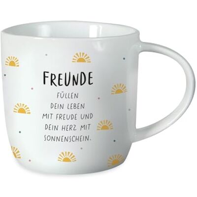 Grafik Werkstatt Grafik-Werkstatt Koffiemok met spreuk 300 ml porseleinen mok vrienden Grafik Werkstatt Grafik-Werkstatt Koffiemok met spreuk 300 ml porseleinen mok vrienden