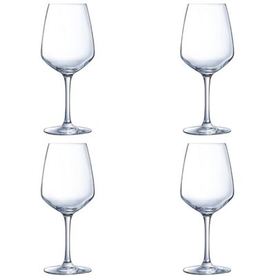Luminarc Vinetis Box met 4 wijnglazen, kristalglas, 40 cl, geschikt voor direct vuur, niet magnetronbestendig, recyclebaar Luminarc Vinetis Box met 4 wijnglazen, kristalglas, 40 cl, geschikt voor direct vuur, niet magnetronbestendig, recyclebaar