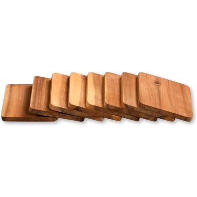 Kesper 8 stuks racletteplankjes, 10 x 8 cm, van acaciahout, onderzetters, houten plankjes, racletteplankjes Kesper 8 stuks racletteplankjes, 10 x 8 cm, van acaciahout, onderzetters, houten plankjes, racletteplankjes