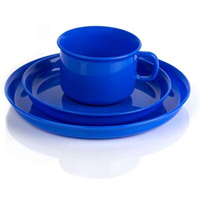 Kimmel - blauw - plastic - Kinderserviesset Kimmel - blauw - plastic - Kinderserviesset