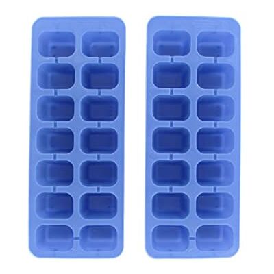 FACKELMANN 04212 IJsblokjesvorm, set van 2 blauwe ijsblokjesvormen, capaciteit 14 ijsblokjes, schaal voor 14 ijsblokjes, kunststof, blauw, 23,6 x 9,2 cm FACKELMANN 04212 IJsblokjesvorm, set van 2 blauwe ijsblokjesvormen, capaciteit 14 ijsblokjes, schaal voor 14 ijsblokjes, kunststof, blauw, 23,6 x 9,2 cm