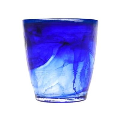 H&h Set van 6 Blauwe Alabaster Glazen - Glasware H&h Set van 6 Blauwe Alabaster Glazen - Glasware