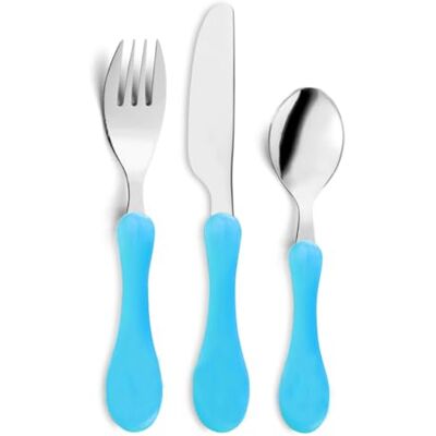 Amefa Kinderbestekwolk roestvrij staal blauw set van 3 1322BATH00CH3 Amefa Kinderbestekwolk roestvrij staal blauw set van 3 1322BATH00CH3