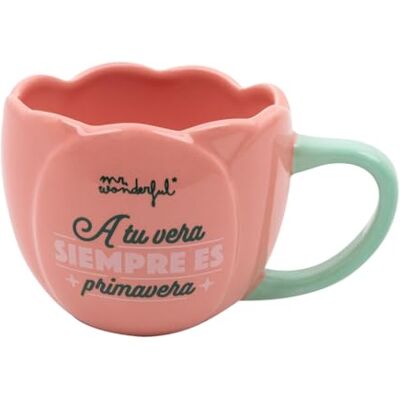 Mr. Wonderful Mr.Wonderful-mok, 3D, roze-A tu vera, altijd lente, meerkleurig (2505010476W0ESP) Mr. Wonderful Mr.Wonderful-mok, 3D, roze-A tu vera, altijd lente, meerkleurig (2505010476W0ESP)