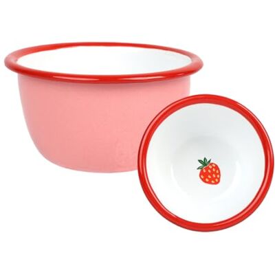 Talking Tables Bon Appetit Aardbeien emaillekom - Roze Talking Tables Bon Appetit Aardbeien emaillekom - Roze