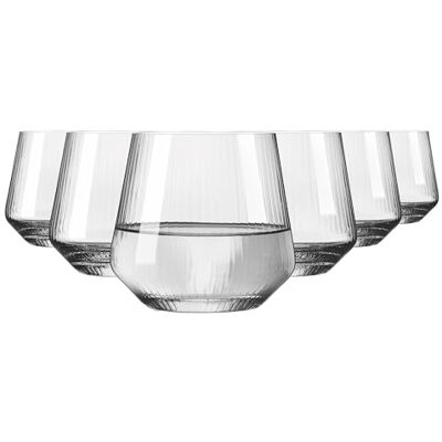 RITZENHOFF Waterglas set van 6-410 ml Made in Germany Art.nr. 6281002, serie Sun Cut, 6 waterglazen 410 ml, kristalglas, vaatwasserbestendig RITZENHOFF Waterglas set van 6-410 ml Made in Germany Art.nr. 6281002, serie Sun Cut, 6 waterglazen 410 ml, kristalglas, vaatwasserbestendig