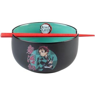 Grupo Erik Ramen Bowl Set With Chopsticks Demon Slayer Manga Gifts 31.7 oz 900 ml, 6.5 x 3.5 inches 16.4 x 9 cm Noodle Bowl With Chopsticks Demon Slayer Merch Grupo Erik Ramen Bowl Set With Chopsticks Demon Slayer Manga Gifts 31.7 oz 900 ml, 6.5 x 3.5 inches 16.4 x 9 cm Noodle Bowl With Chopsticks Demon Slayer Merch