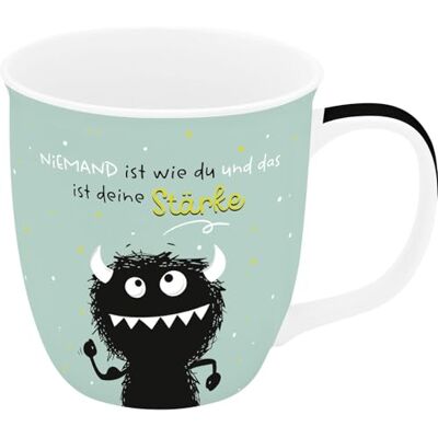 Sheepworld H:PPY life 74737 Mok Monster Stark, kleine koffiemok, porselein, 32 cl, beker met spreuk, grappig cadeau Sheepworld H:PPY life 74737 Mok Monster Stark, kleine koffiemok, porselein, 32 cl, beker met spreuk, grappig cadeau