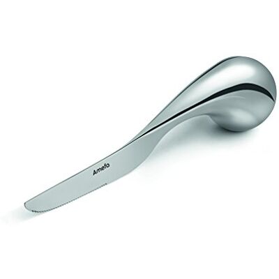 Amefa Integrale Menumes met knop, ergonomisch, 18/10 roestvrij staal, 13/0 lemmetstaal, dagelijks hulpbestek, eethulp voor senioren, roestvrij en vaatwasmachinebestendig, zilver, desertmes Amefa Integrale Menumes met knop, ergonomisch, 18/10 roestvrij staal, 13/0 lemmetstaal, dagelijks hulpbestek, eethulp voor senioren, roestvrij en vaatwasmachinebestendig, zilver, desertmes