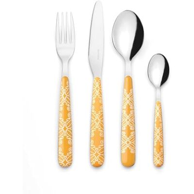 GUZZINI Fusion Set van 24 Bestek Amber GUZZINI Fusion Set van 24 Bestek Amber
