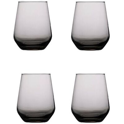 alpina Set van 4 vintage retro rookglazen, 450 ml, gerookt. alpina Set van 4 vintage retro rookglazen, 450 ml, gerookt.