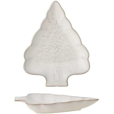 Bloomingville Serveerplaat winter bord dennenboom vorm 22x17 cm Kerstmis Bloomingville Serveerplaat winter bord dennenboom vorm 22x17 cm Kerstmis