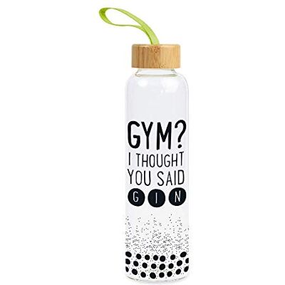 Grafik Werkstatt Grafik-Werkstatt Drinkfles van glas met grappige spreuk met greeplus 550 ml Gym? Grafik Werkstatt Grafik-Werkstatt Drinkfles van glas met grappige spreuk met greeplus 550 ml Gym?