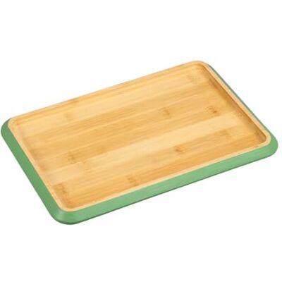 Kesper Serveerplank Materiaal: Bamboe FSC®-gecertificeerd met BIOFA-olie Afmetingen: 30, 5 x 20 x 2 cm Kleur: bruin met groene rand dienblad hout 58371 Kesper Serveerplank Materiaal: Bamboe FSC®-gecertificeerd met BIOFA-olie Afmetingen: 30, 5 x 20 x 2 cm Kleur: bruin met groene rand dienblad hout 58371