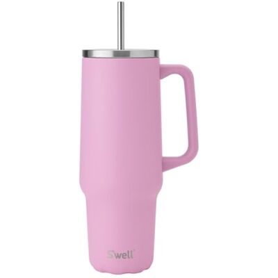 S'well Tumbler XL, Herbruikbare Drinktrommel met Rietje, Drielagige Roestvrijstalen fles, houdt drankjes 50 uur warm en 10 uur koud, 1180 ml, Hortensia Roze S'well Tumbler XL, Herbruikbare Drinktrommel met Rietje, Drielagige Roestvrijstalen fles, houdt drankjes 50 uur warm en 10 uur koud, 1180 ml, Hortensia Roze