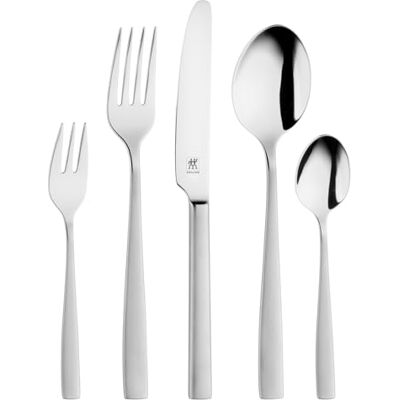 ZWILLING 30-delige tafelbestekset, voor 6 personen, hoogwaardig roestvrij staal 18/10, mat/gepolijst, serie Roseland ZWILLING 30-delige tafelbestekset, voor 6 personen, hoogwaardig roestvrij staal 18/10, mat/gepolijst, serie Roseland