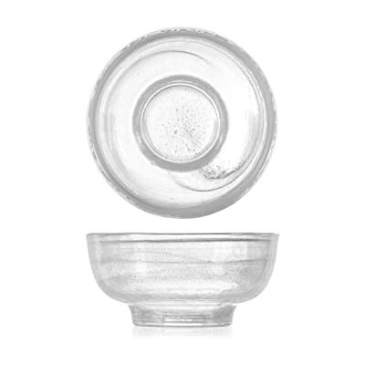 H&H 7627056 schaal met albastvoet, glas, wit, 10,5 cm, glas H&H 7627056 schaal met albastvoet, glas, wit, 10,5 cm, glas
