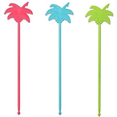 FACKELMANN Feestprikkers Tropische Palmboom 24cm 12 stuks in koraal/blauw/groen, Multi-Ply, 24 x 10 x 5 cm FACKELMANN Feestprikkers Tropische Palmboom 24cm 12 stuks in koraal/blauw/groen, Multi-Ply, 24 x 10 x 5 cm