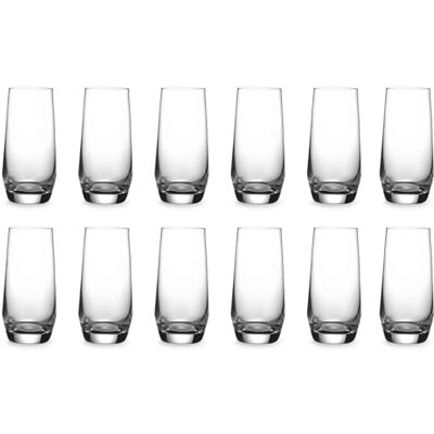 ECHTWERK water- & sapglazenset, 12-delig, 340 ml – stevige glazen van loodvrij glas in tulpvorm, vaatwasmachinebestendig, transparant, 14,5 x 6,8 cm ECHTWERK water- & sapglazenset, 12-delig, 340 ml – stevige glazen van loodvrij glas in tulpvorm, vaatwasmachinebestendig, transparant, 14,5 x 6,8 cm
