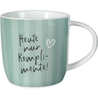 Grafik Werkstatt Grafik-Werkstatt Koffiemok met spreuk 300 ml porseleinen mok Vandaag nur complimenten! Grafik Werkstatt Grafik-Werkstatt Koffiemok met spreuk 300 ml porseleinen mok Vandaag nur complimenten!
