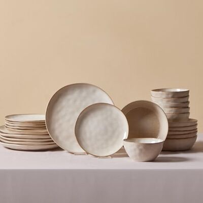 KARACA Aria Reactive servies set voor 6 personen, 24 stuks, Beige, Eetservies, Uniek op de voorgrond, Natuurlijke kleuren, Hoogwaardig materiaal, Reinigbaar en duurzaam. KARACA Aria Reactive servies set voor 6 personen, 24 stuks, Beige, Eetservies, Uniek op de voorgrond, Natuurlijke kleuren, Hoogwaardig materiaal, Reinigbaar en duurzaam.