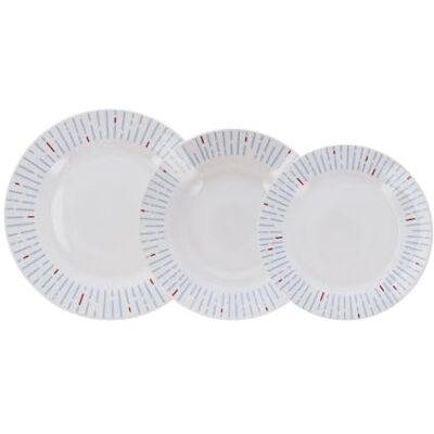 Quid Denver porseleinen servies, 18 delen, voor 6 personen Quid Denver porseleinen servies, 18 delen, voor 6 personen