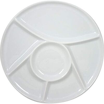 Cosy & Trendy D23,5cm Porseleinen Fondue- en Grillbord - Set Cosy & Trendy D23,5cm Porseleinen Fondue- en Grillbord - Set