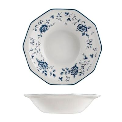 H&H Rose Blue Earthware Soepborden, gedecoreerd, 20 cm, 6 stuks H&H Rose Blue Earthware Soepborden, gedecoreerd, 20 cm, 6 stuks