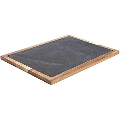 Cosy & Trendy Cosy&Trendy 4256637 dienblad, leisteen/acacia, 35 x 25 x 2,5 cm, N/C, grijs Cosy & Trendy Cosy&Trendy 4256637 dienblad, leisteen/acacia, 35 x 25 x 2,5 cm, N/C, grijs