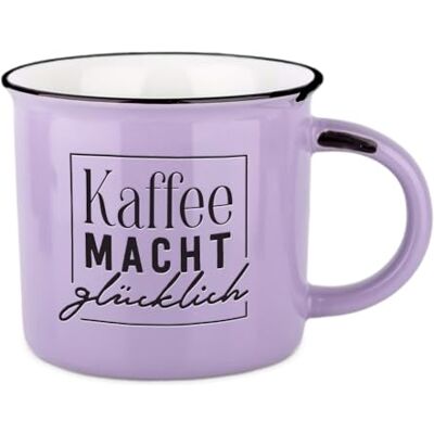 Grafik Werkstatt Vintage koffiemok keramische mok om cadeau te geven 400 ml koffie maakt gelukkig Grafik Werkstatt Vintage koffiemok keramische mok om cadeau te geven 400 ml koffie maakt gelukkig