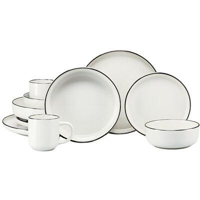 Creatable , 24790, serie Nordic Festive Creme, 10-delige serviesset voor 2 personen, combiservies van aardewerk, vaatwasser- en magnetronbestendig, kwaliteitsproductie Creatable , 24790, serie Nordic Festive Creme, 10-delige serviesset voor 2 personen, combiservies van aardewerk, vaatwasser- en magnetronbestendig, kwaliteitsproductie