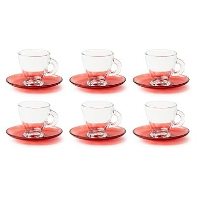 Excelsa Petra Rode Koffiekoppen Set van 6 Excelsa Petra Rode Koffiekoppen Set van 6