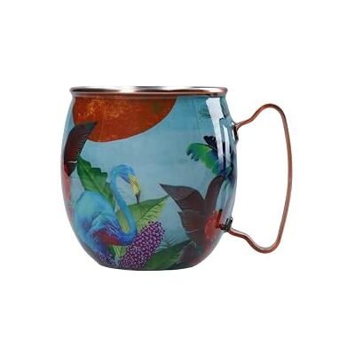 Mikasa x Sarah Arnett Mok voor Moscow Mule, roestvrijstaal, cocktails, 450 ml, dubbelwandige mok met lippenprint, voor entertainment en bars thuis Mikasa x Sarah Arnett Mok voor Moscow Mule, roestvrijstaal, cocktails, 450 ml, dubbelwandige mok met lippenprint, voor entertainment en bars thuis