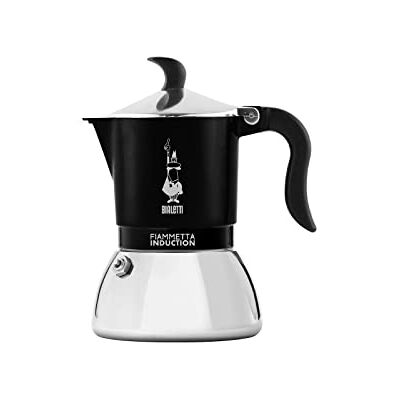 Bialetti Fiammetta Induktions-Kaffeemaschine, 2 Tassen (100 ml), für alle Herdarten geeignet, elegantes Design, schwarz Bialetti Fiammetta Induktions-Kaffeemaschine, 2 Tassen (100 ml), für alle Herdarten geeignet, elegantes Design, schwarz
