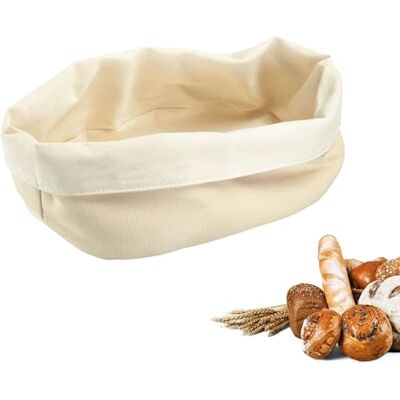 Westmark Ovale Broodzak – Stoffen Broodmand voor Brood, Broodjes, Gebak & Fruit – Moderne Broodopslag Gemaakt van Katoen – Lichtbeige/Beige, 25 x 18 cm Westmark Ovale Broodzak – Stoffen Broodmand voor Brood, Broodjes, Gebak & Fruit – Moderne Broodopslag Gemaakt van Katoen – Lichtbeige/Beige, 25 x 18 cm