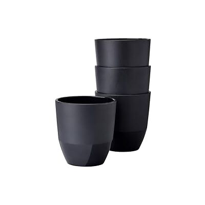 Mepal Silueta Beker, 4 stuks, thee- en koffiemok, vaatwasmachine- en magnetronbestendig servies, 200 ml, zwart (Nordic Black) Mepal Silueta Beker, 4 stuks, thee- en koffiemok, vaatwasmachine- en magnetronbestendig servies, 200 ml, zwart (Nordic Black)