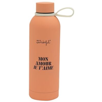 Mr. Wonderful Thermosfles 500 ml Mon Amour, je t'aime Geïsoleerde fles van dubbelwandig roestvrij staal 304 Mr. Wonderful Thermosfles 500 ml Mon Amour, je t'aime Geïsoleerde fles van dubbelwandig roestvrij staal 304