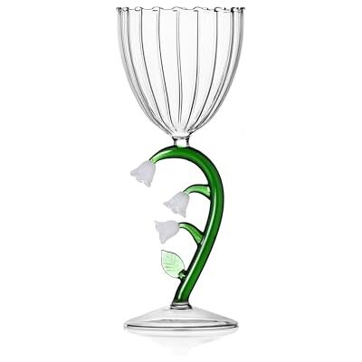 Ichendorf Milano kelk, witte bloem, collectie Botanica, 28 cl, borosilicaatglas, handgemaakt Ichendorf Milano kelk, witte bloem, collectie Botanica, 28 cl, borosilicaatglas, handgemaakt