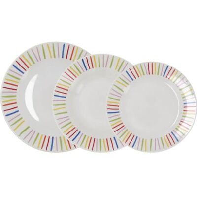 Quid California Porseleinen servies, 18-delig, voor 6 personen, magnetronbestendig Quid California Porseleinen servies, 18-delig, voor 6 personen, magnetronbestendig