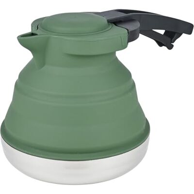 Cao C.A.O. Opvouwbare siliconen waterkokers 1,2 liter van siliconen en roestvrij staal kleur groen lengte 21 cm breedte 15 cm hoogte 14 cm Cao C.A.O. Opvouwbare siliconen waterkokers 1,2 liter van siliconen en roestvrij staal kleur groen lengte 21 cm breedte 15 cm hoogte 14 cm